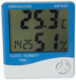 Thermometer Hygro and Clock TH90